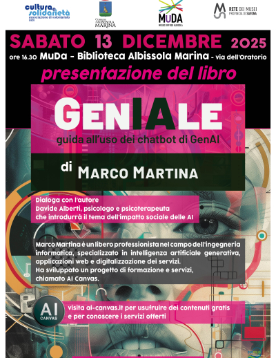 Presentazione del libro “GenIAle” di Marco Martina - Sabato 13 dicembre