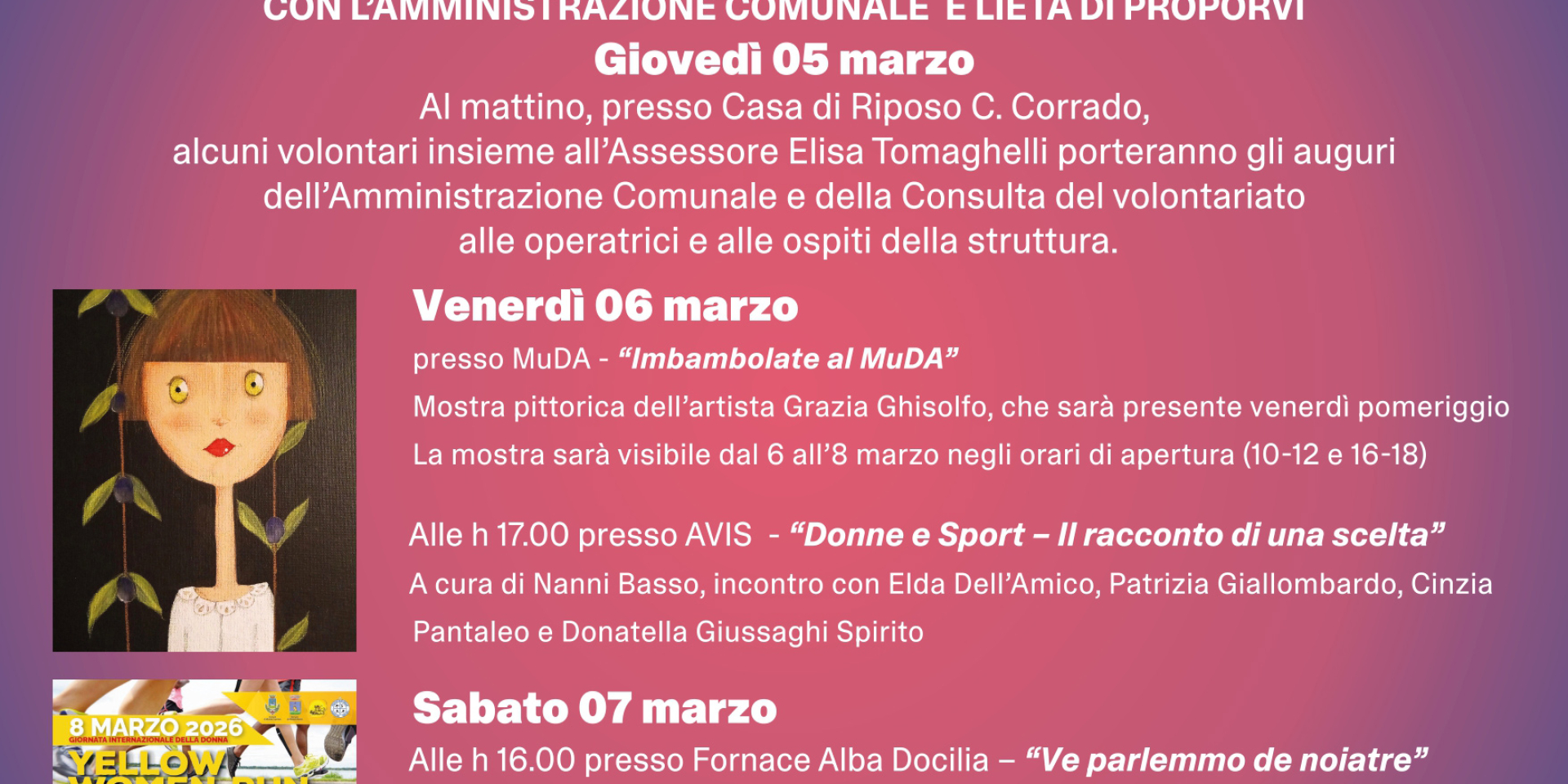 Celebriamo le Donne: una settimana di eventi ad Albissola Marina