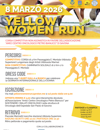 Torna la nuova edizione di Yellow Women Run!