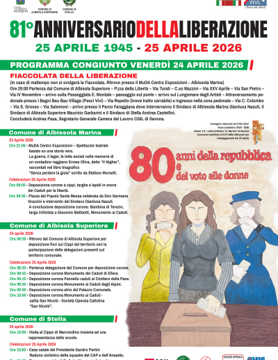81° Anniversario della Liberazione - 25 aprile