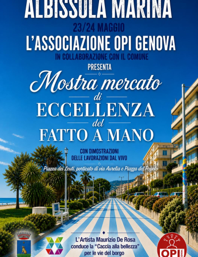 Mostra Mercato di Eccellenza del Fatto a Mano - 23 e 24 maggio – Albissola Marina