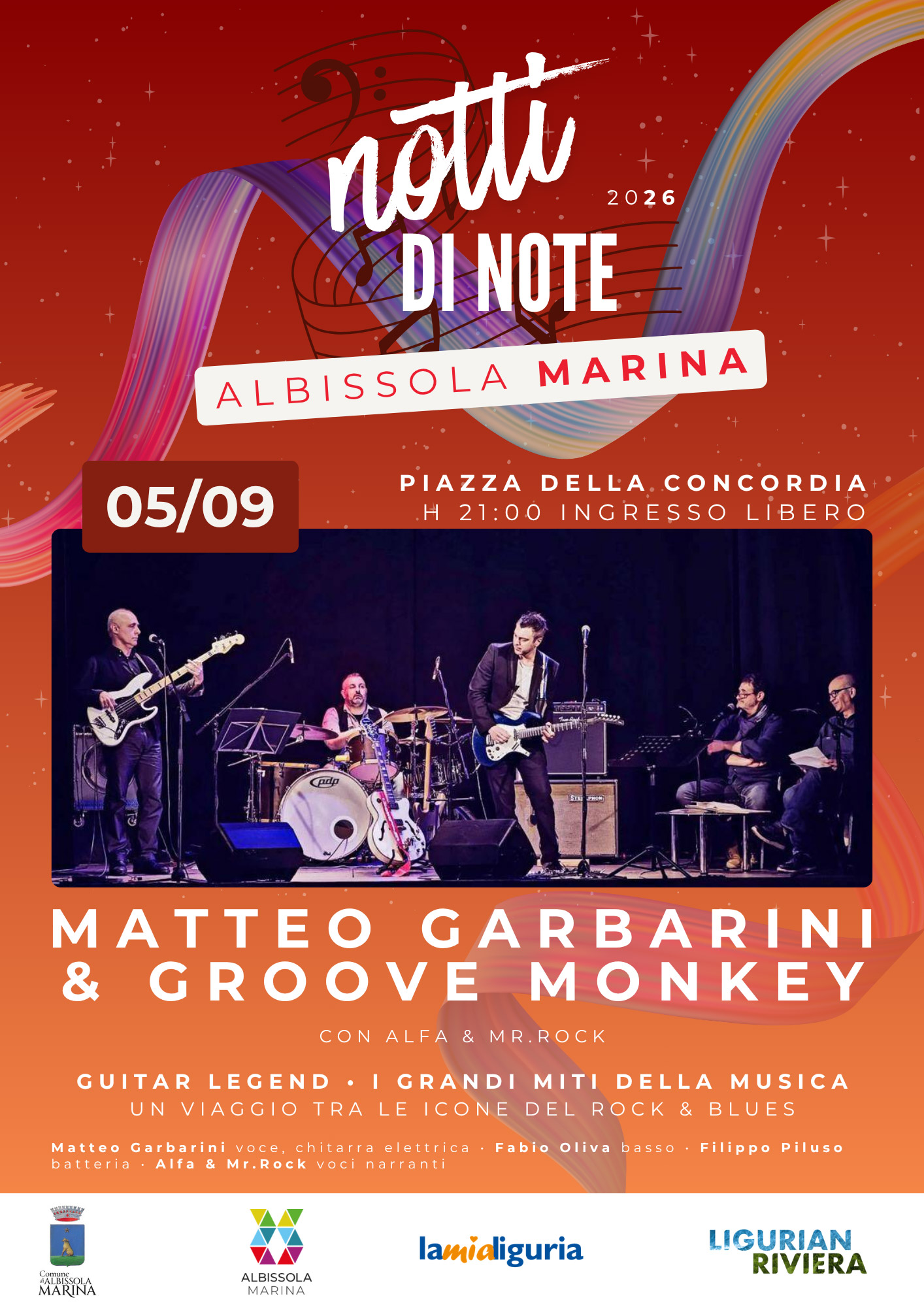 Locandina Notti di Note - Guitar of Legend